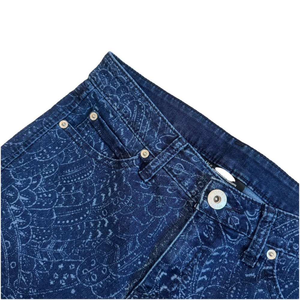 INC Womens Laser Printed Mid Rise Flare Leg Jeans Size:6/28 - Picture 8 of 15